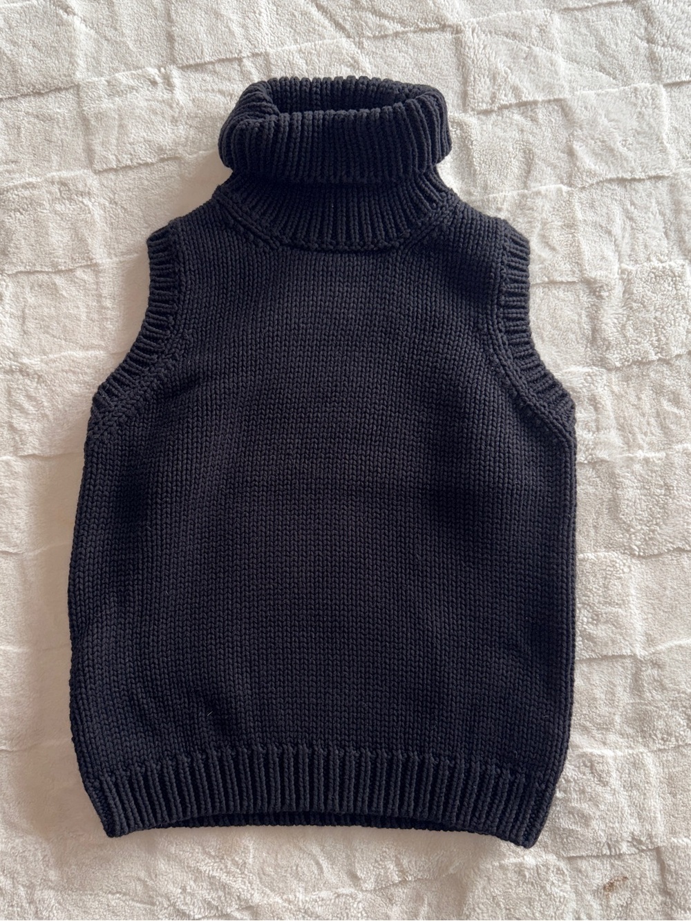 Lauren Ralph Lauren Black Sleeveless Turtleneck Sweater Vest